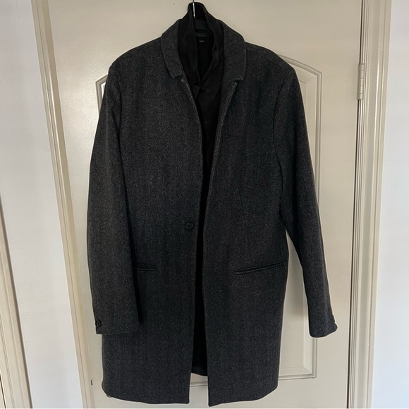 AllSaints Men’s Cashmere Blend Merton Coat XXL MSRP: $615 - Picture 2 of 8